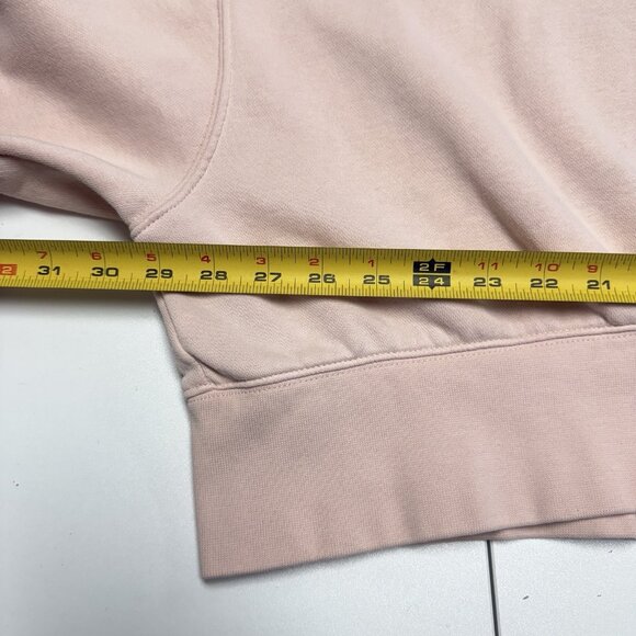 Nike Center Check Sweatshirt Womens Large Relaxed Crop Style Baby Pink - Picture 10 of 10